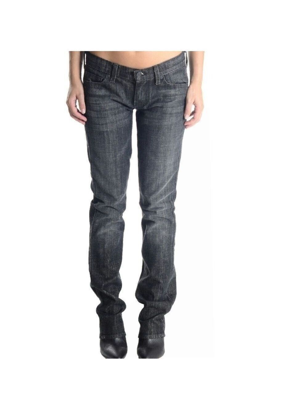 7 for all Mankind Straight Leg Crystal Chain Jeans